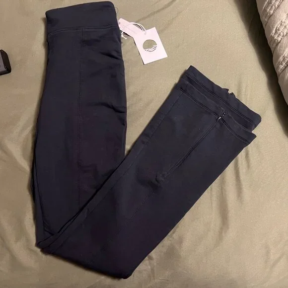 Anthropologie Black yoga pants with zippers size XS - Picture 8 of 10
